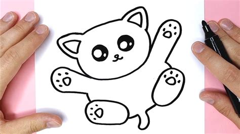 How To Draw A Cute Baby Kitten Easy Happy Drawings