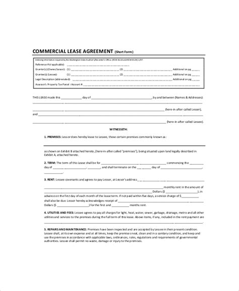 land lease templates  word  format