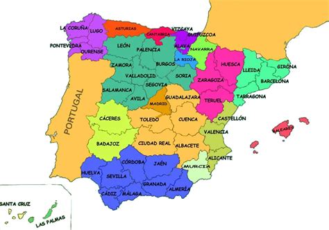Pz C Mapa España Provincias