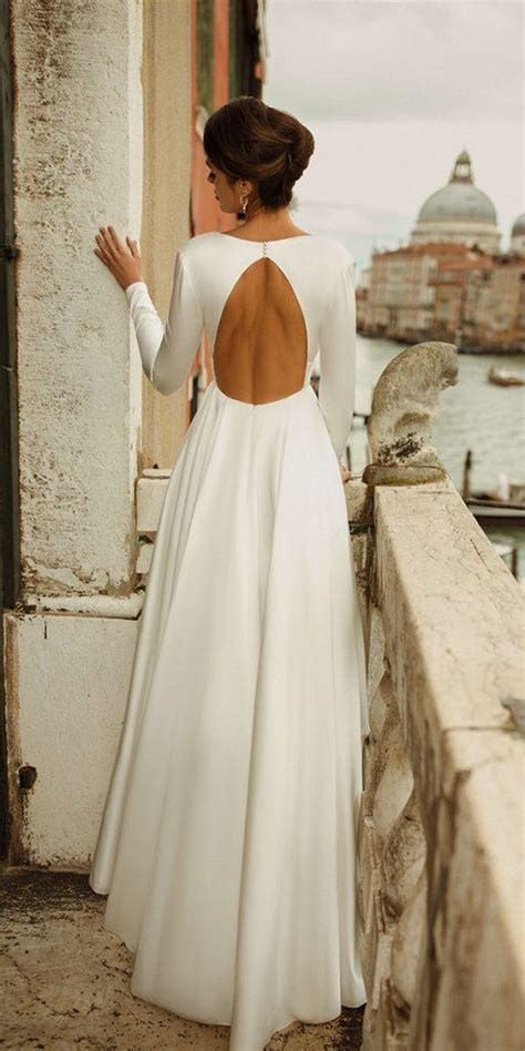 27 Of The Most Graceful Simple Wedding Dresses With Sleeves Wedding