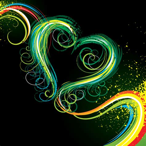 Abstract Heart Shape Background Art Vector 02 Free Download