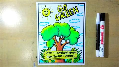 Modul Pembuatan Poster Lingkungan Go Green Contoh Poster Adiwiyata Go