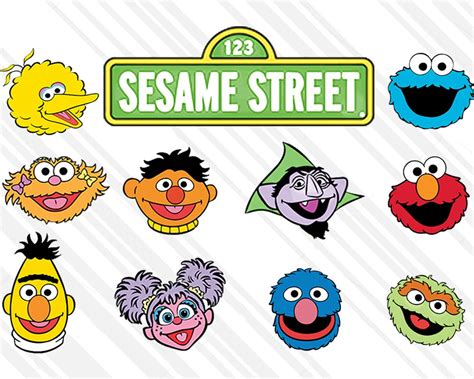 Sesame Street Svg File Sesame Street Svg Dxf Png Etsy
