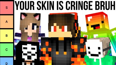 Ranking Every Minecraft Skin Based On Cringe Youtube