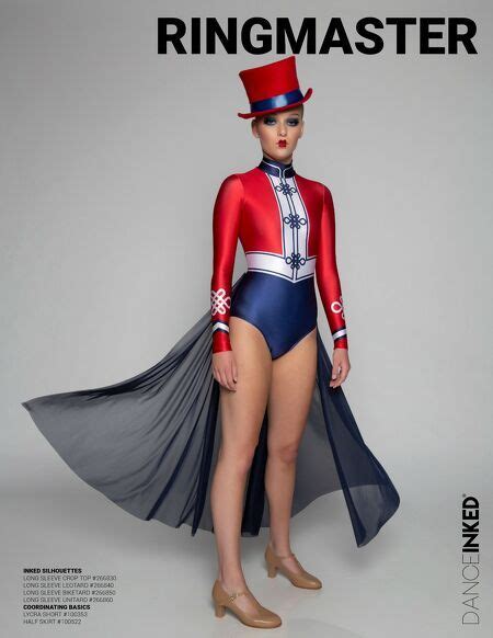 a woman in a red and blue costume is posing for the cover of ringmaster magazine