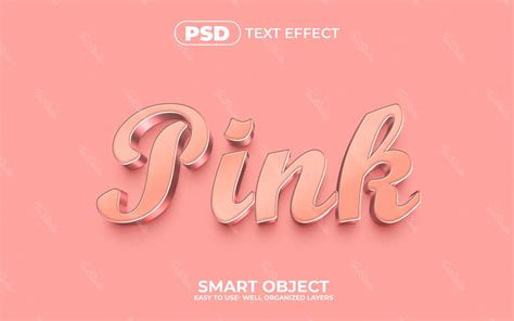 Shiny Pink Text Effect Photoshop Premium Psd File