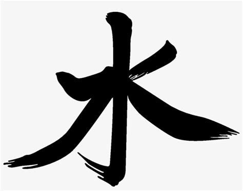 Characters Sign Transprent Water Kanji Symbol Png Transparent Png
