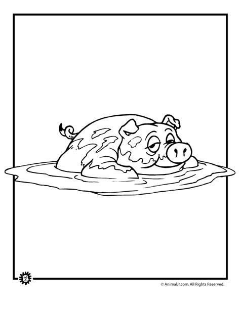 Pig In The Mud Coloring Page Woo Jr Kids Activities Childrens