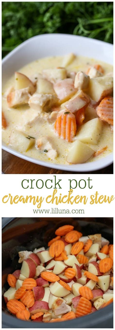 Pour over the chicken and vegetables. Crock Pot Creamy Chicken Stew - Lil' Luna
