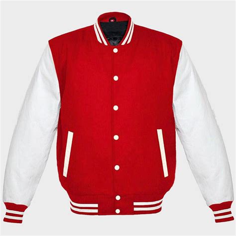 Buy Red And White Varsity Jacket For Womens Best Letterman Jacket For