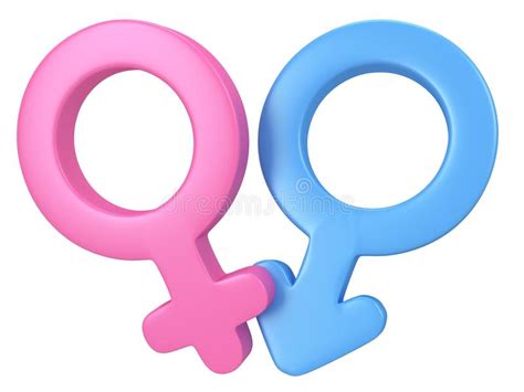 3d Illustration Of Male And Female Signs Stock Illustration
