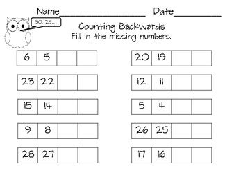 Counting Backwards by First Grade Fun Times | Teachers Pay Teachers