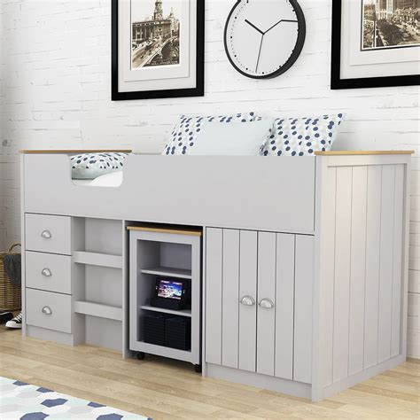 With under bed (2) bunks & sleepers. The Range Mid Sleeper is perfect for a small teenage bedroom
