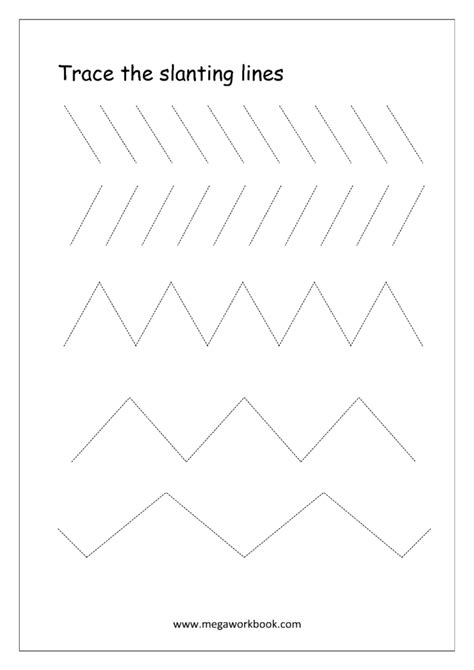 Tracing Straight Lines Worksheets For Preschool