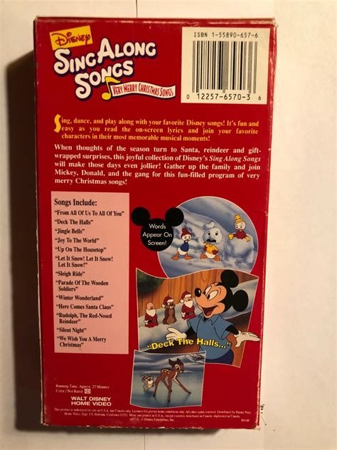 Disney Sing Along Songs Very Merry Christmas Grelly Usa