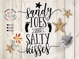 Sandy Toes Salty Kisses Cut File | Illustrations ~ Creative Market