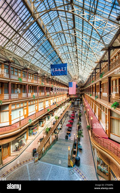 Downtown Cleveland Historic Shopping Arcade Hi Res Stock Photography