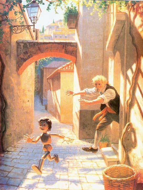 Pinocchio Runs Away By Greg Hildebrandt Fairy Tales Artwork Pinnochio