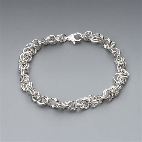 Heavy Sterling Silver Handmade Chain Bracelet