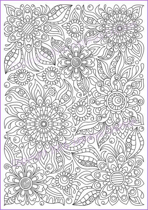 Zendoodles or zentangles, are abstract drawings created with pen and ink. Сoloring page doodle flowers printable for adults, zen ...
