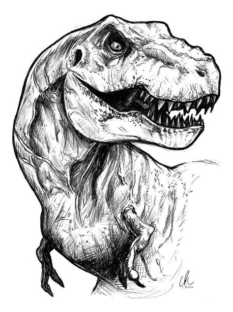 Jurassic World T Rex By Lritchieart Dinosaur Drawing Dinosaur