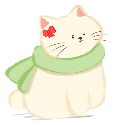 Cute Cat Big Fluffy Illustration Fluffy Paint Cartoon Png