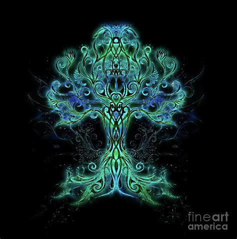Tree Of Life Symbol On Structured Ornamental Background, Flower Of Life ...