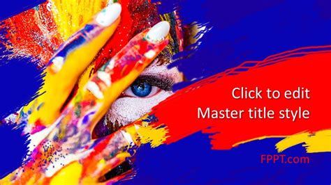 Free Paint Artwork Powerpoint Template Free Powerpoint