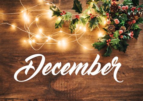 December Calendar Of Events And Activities