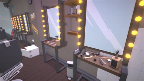 3d Model Low Poly Barbershop Vr Ar Low Poly Cgtrader