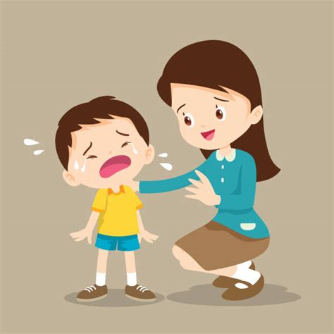 Teacher Comforting Her Crying Student Illustrations Royalty Free