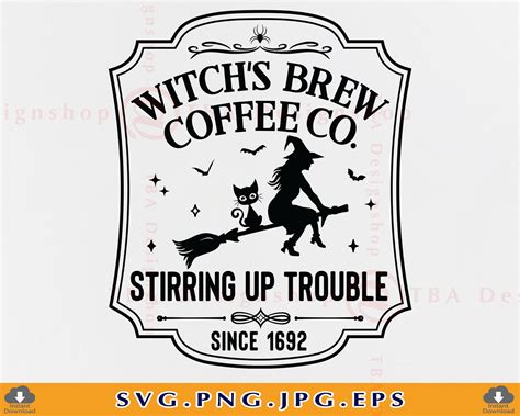 Witches Brew Coffee Co Svg Halloween Witch Svg Halloween C Inspire