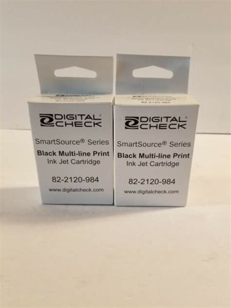 Burroughsdigital Check Smartsource Black Ink Jet Cartridges 82 2120