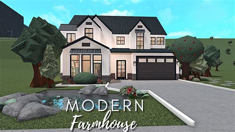 Bloxburg Modern Farmhouse House Build Youtube