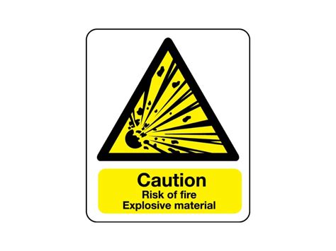 Caution Risk Of Explosive Material Sign Safe Industrial