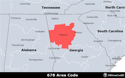 Where Is Area Code 678 In The United States Jonathankruwcooper