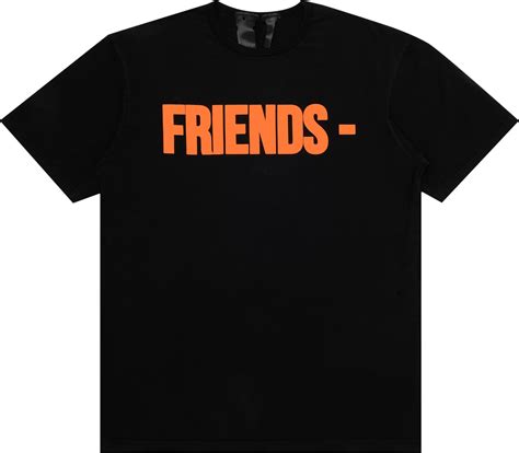 Vlone Friends T Shirt Blackorange Goat