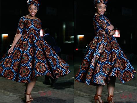 Simple Short Ankara Flare Dresses For Church Fashenista