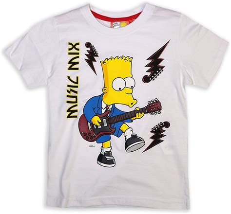 Boys Bart Simpson T Shirt Kids Simpsons Top Short Sleeve New Age 3 4 6