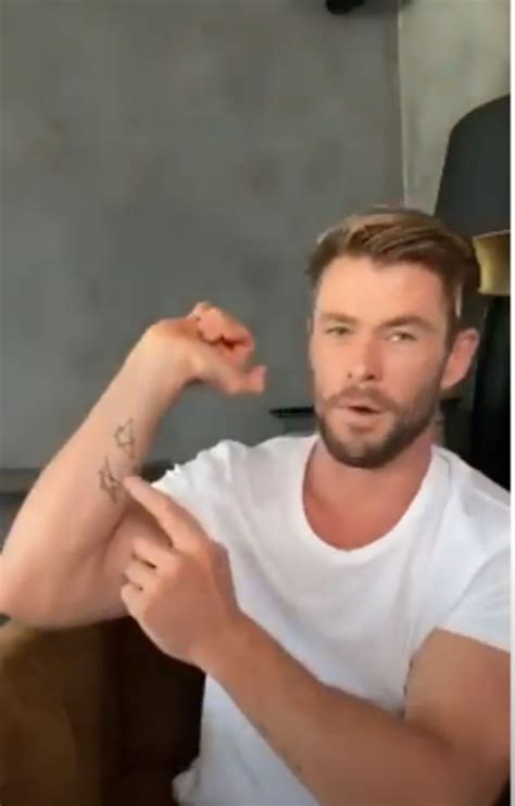 Chris Hemsworth Shows His Forearm Tattoo And Tells Fans The Adorable