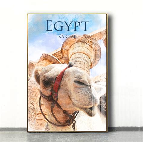 Egypt Travel Poster Egypt Wall Art Landscape Canvas Collect Etsy