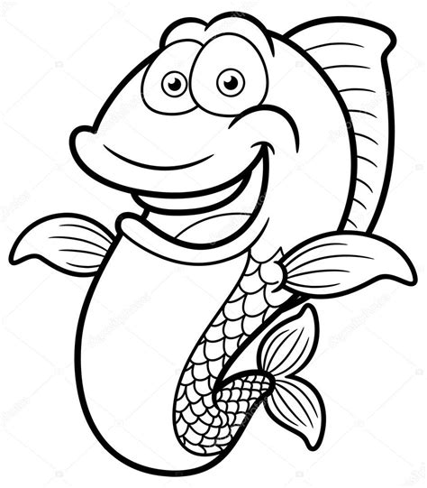 Cartoon Happy Fish — Stock Vector © Sararoom 29883293
