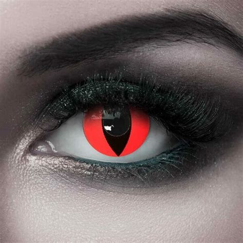Red Cat Eye Contact Lenses By Gothika Fda Cleared Vampfangs