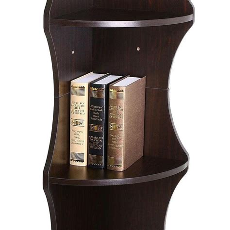 Tall Corner Bookshelf Narrow Shelf Skinny Bookcase Wooden