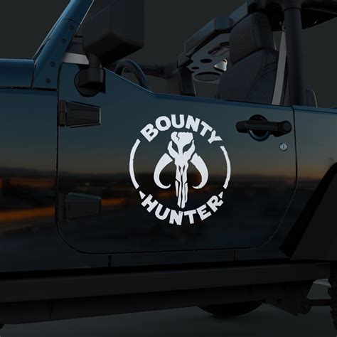 Bounty Hunter Mandalorian Door Decal Set Star Wars Jeep Decals