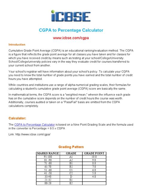 Grade point :4 credit:3 sub5: CGPA to Percentage Calculator