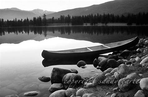 Canoe On Quiet Lake A Fine Art Photograph Etsy Fine Art Photographs