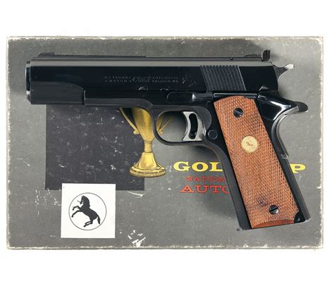 Colt Gold Cup National Match Semi Automatic Pistol With Box