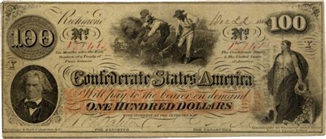 After the confederacy's defeat, its money had no value, and both individuals and banks lost large sums. The Civil War Photo: Confederate Money
