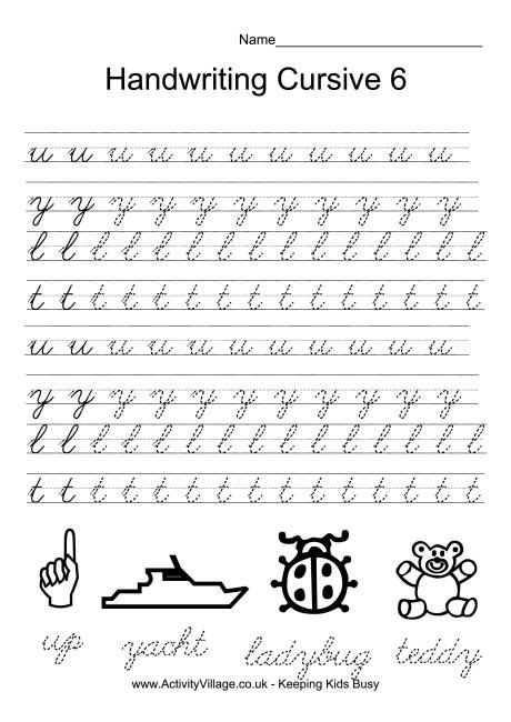 queensland cursive handwriting worksheets printouts